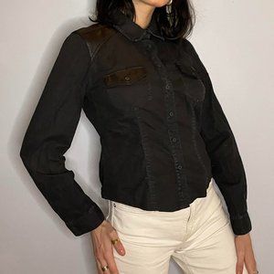 Blue/Black long sleeve button down